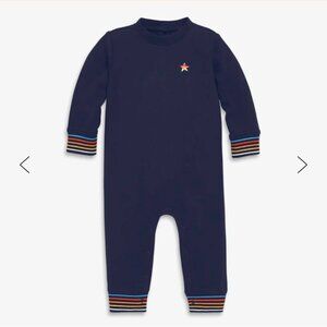 Primary Navy Sweatshirt Romper